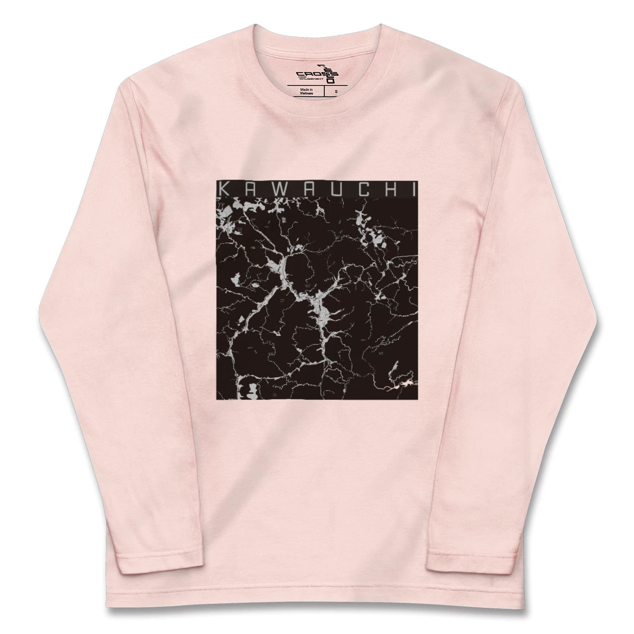 【川内(福島県)】地図柄ロングスリーブTシャツ