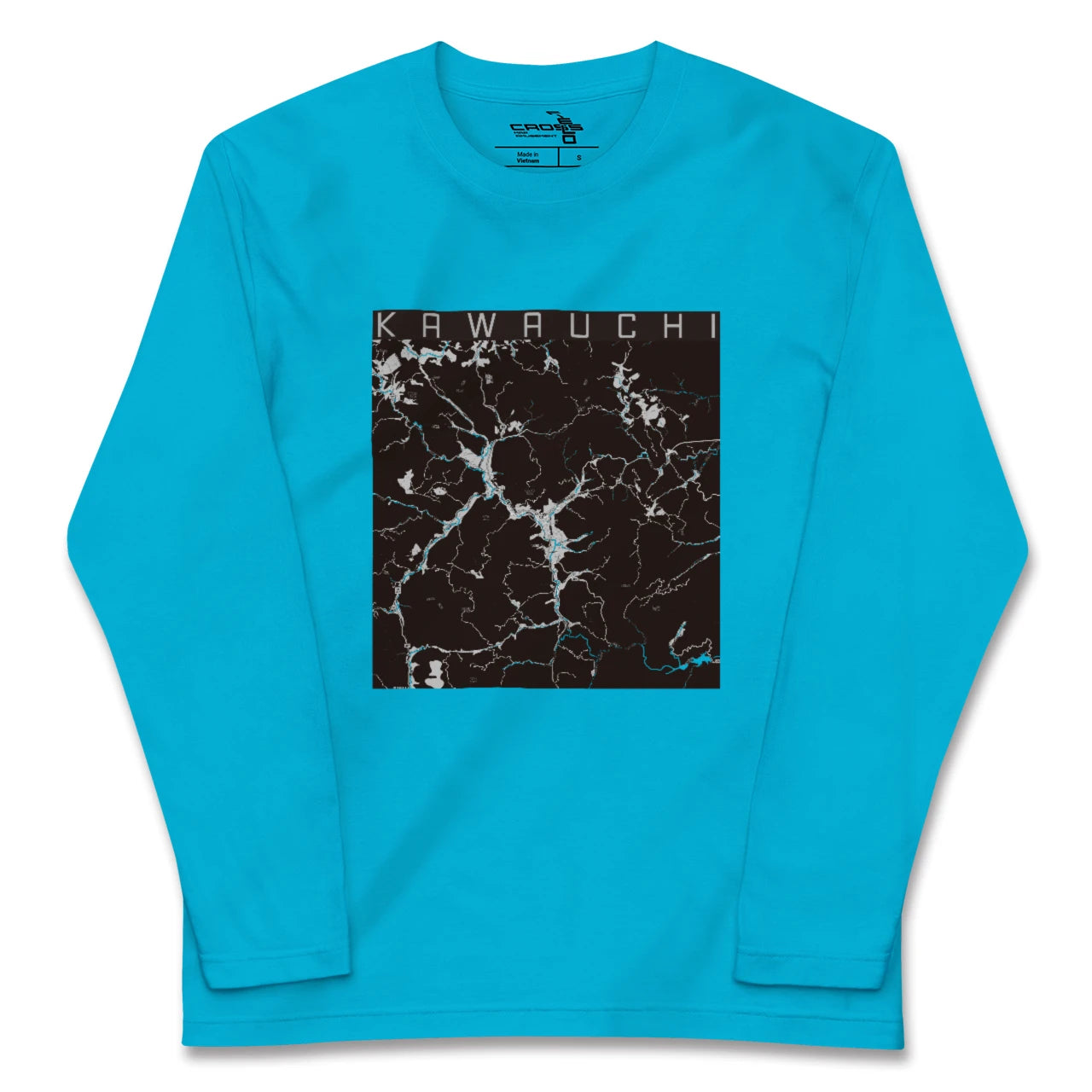 【川内(福島県)】地図柄ロングスリーブTシャツ