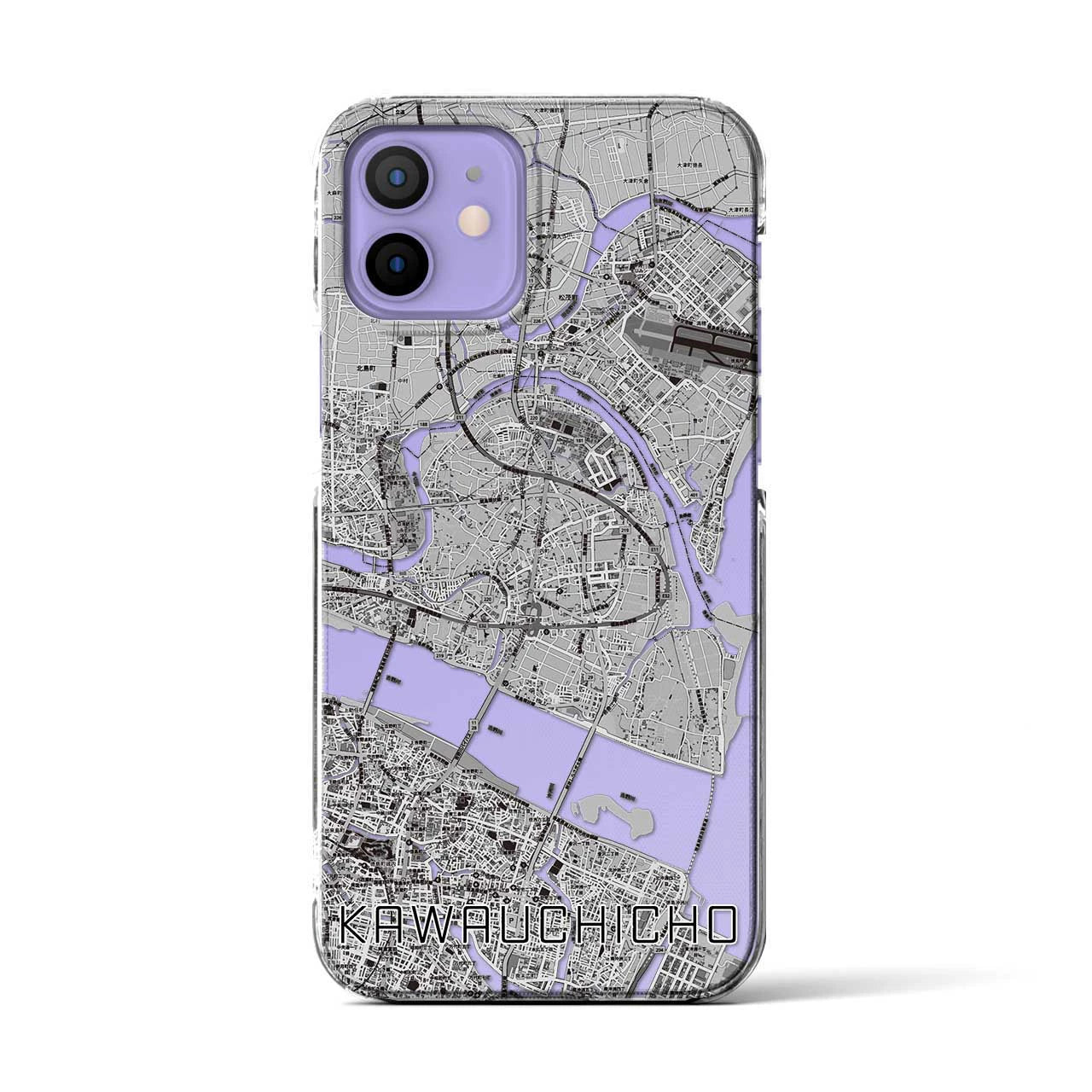 【川内町(徳島県)】地図柄iPhoneケース(クリアタイプ)