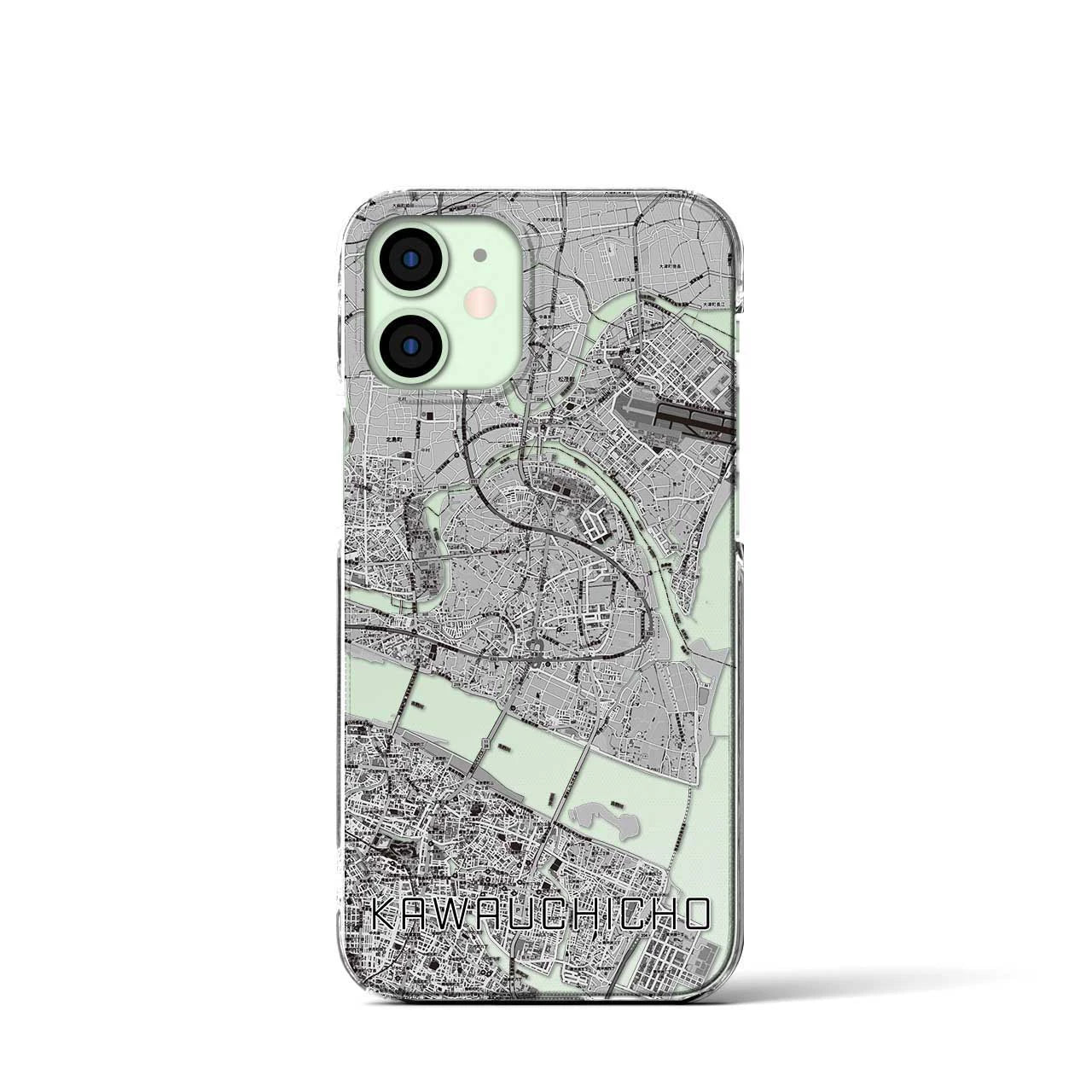 【川内町(徳島県)】地図柄iPhoneケース(クリアタイプ)