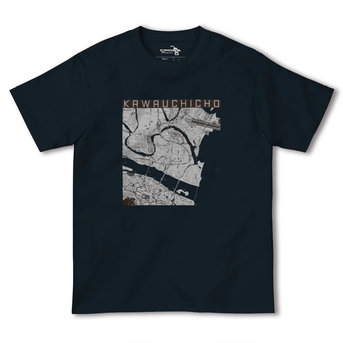 【川内町(徳島県)】地図柄ヘビーウェイトTシャツ