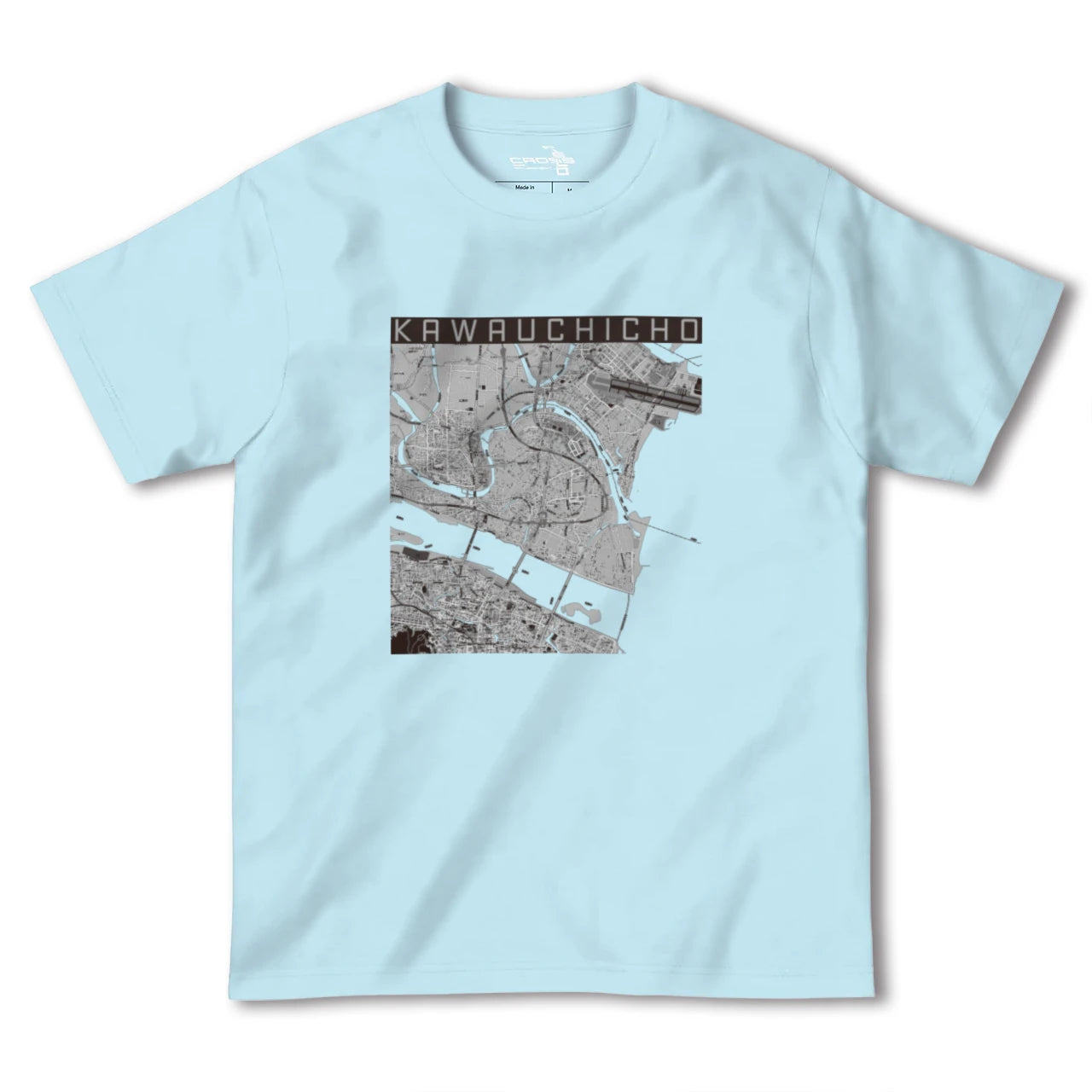 【川内町(徳島県)】地図柄ヘビーウェイトTシャツ
