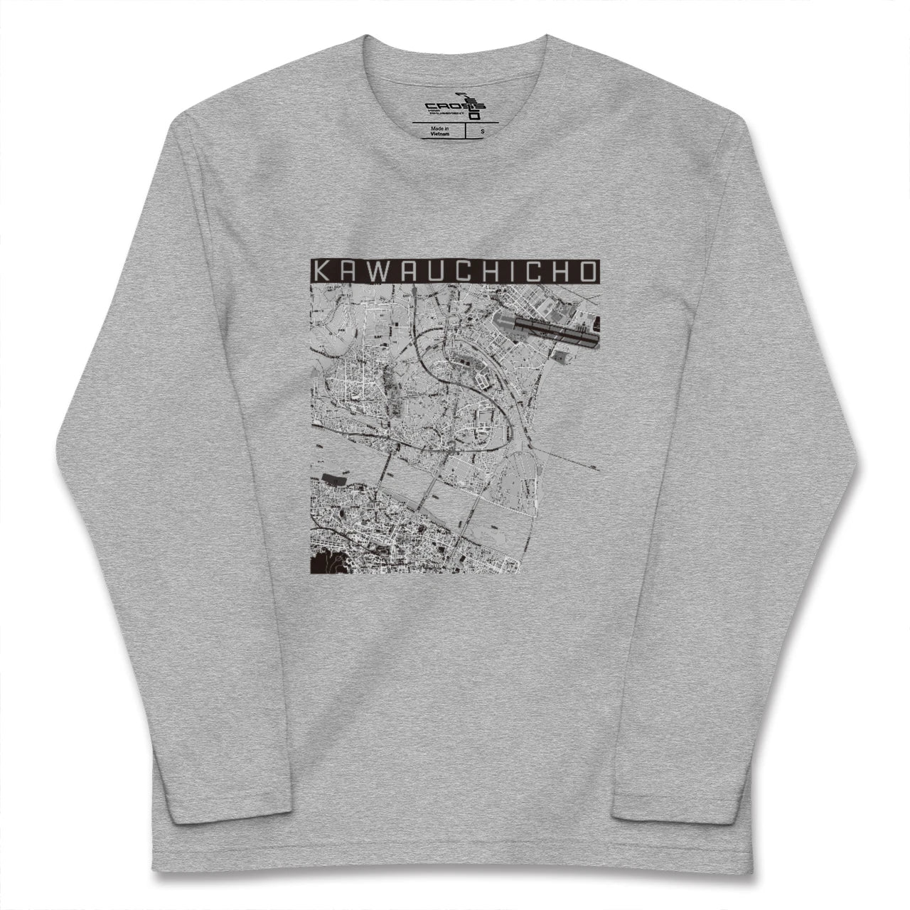 【川内町(徳島県)】地図柄ロングスリーブTシャツ