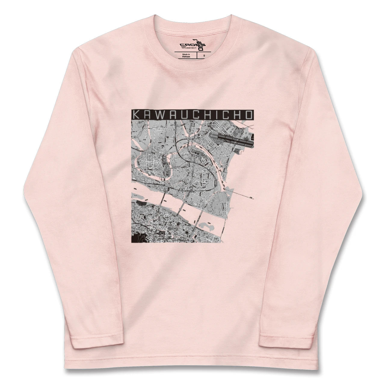 【川内町(徳島県)】地図柄ロングスリーブTシャツ