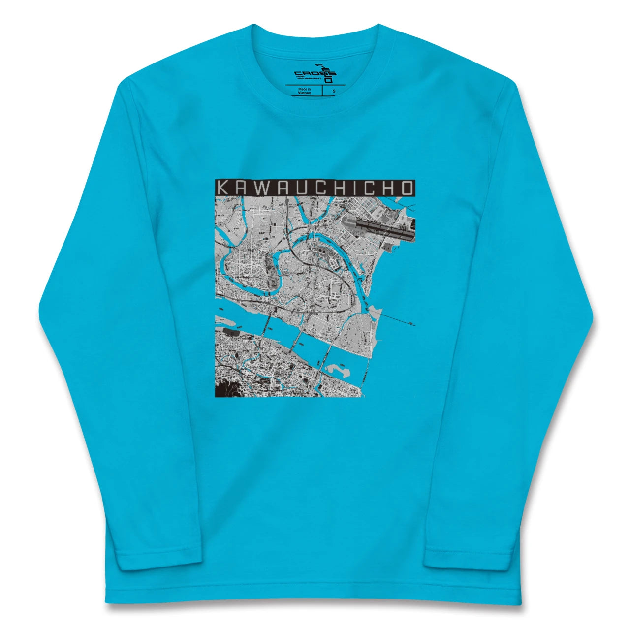 【川内町(徳島県)】地図柄ロングスリーブTシャツ