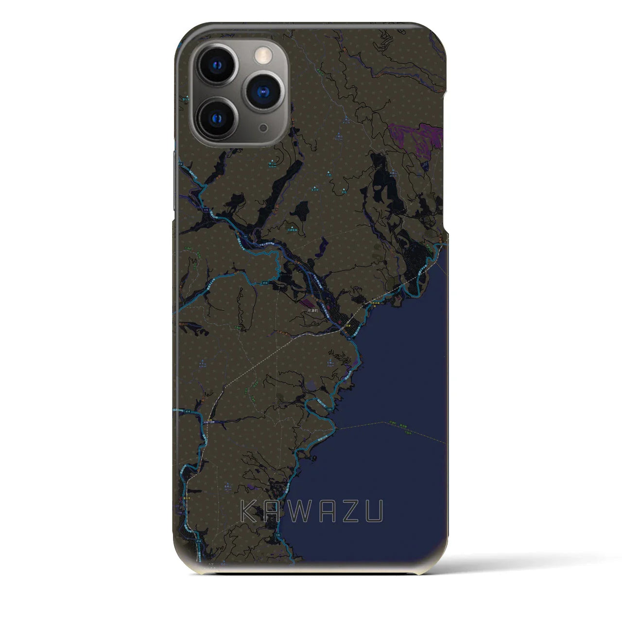 【河津(静岡県)】地図柄iPhoneケース(バックカバータイプ)