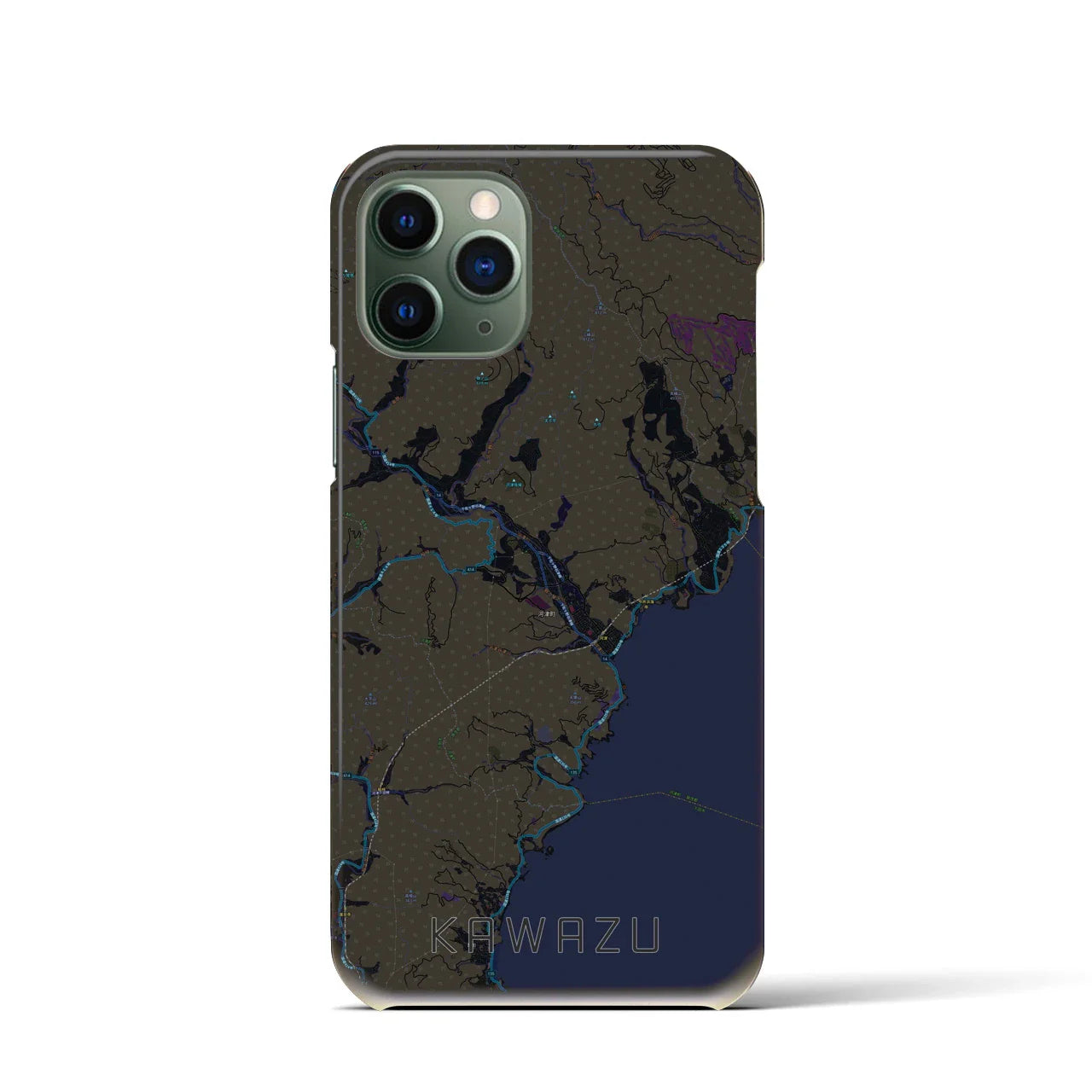 【河津(静岡県)】地図柄iPhoneケース(バックカバータイプ)