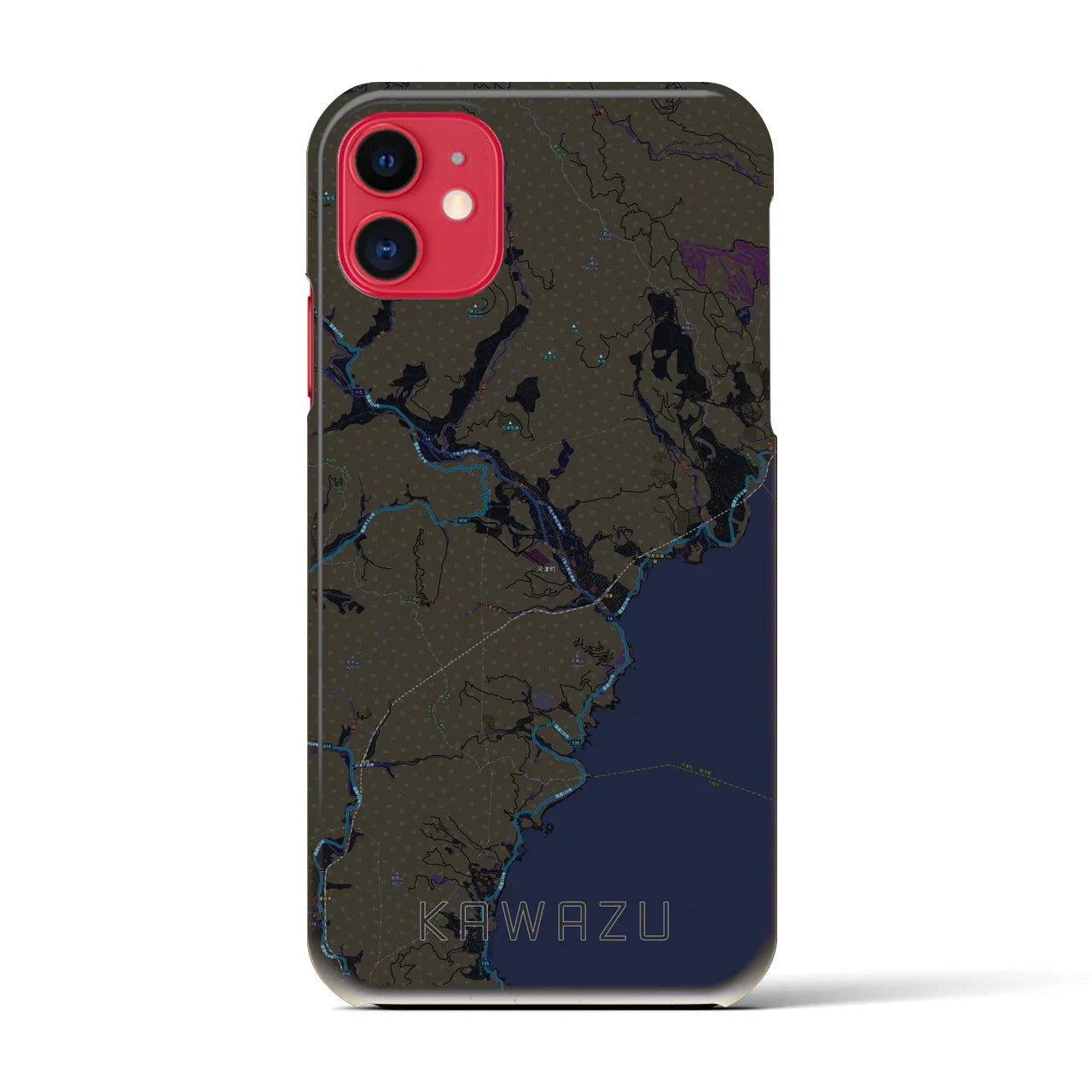 【河津(静岡県)】地図柄iPhoneケース(バックカバータイプ)