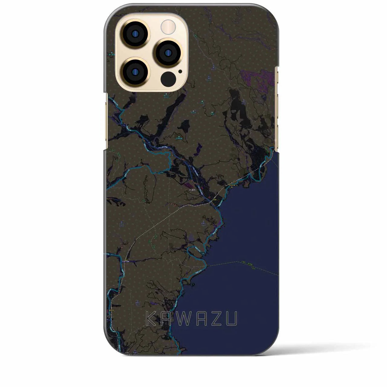 【河津(静岡県)】地図柄iPhoneケース(バックカバータイプ)
