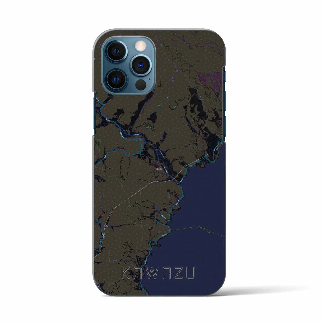 【河津(静岡県)】地図柄iPhoneケース(バックカバータイプ)