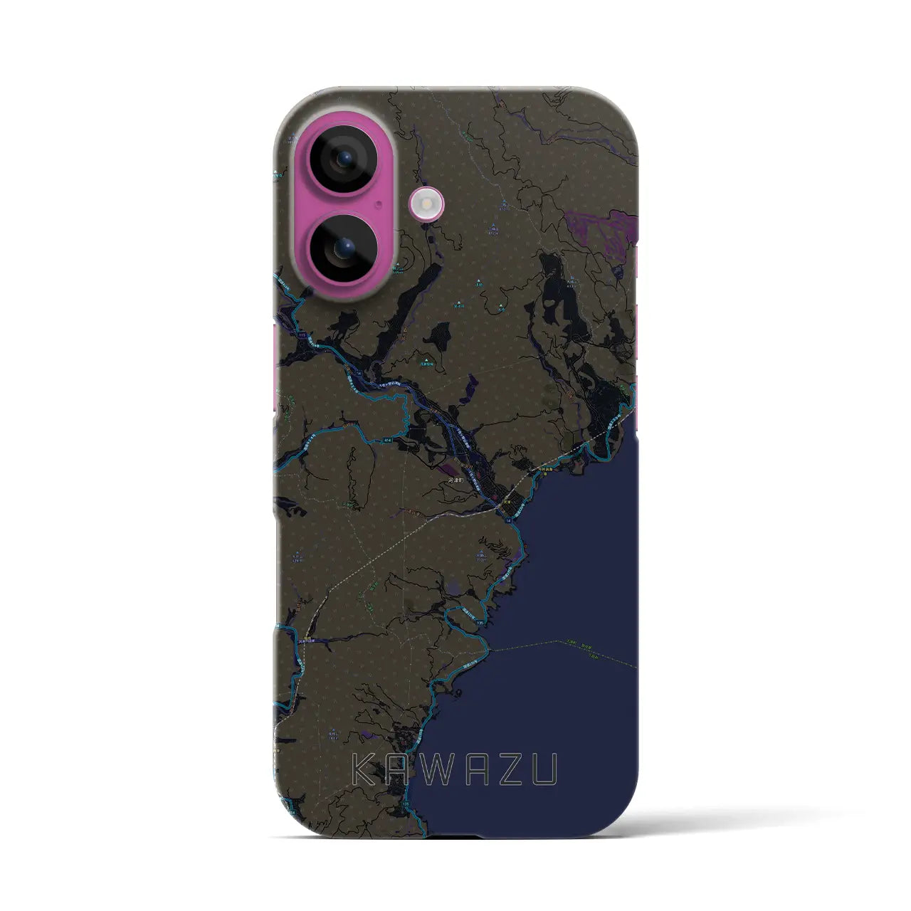 【河津(静岡県)】地図柄iPhoneケース(バックカバータイプ)