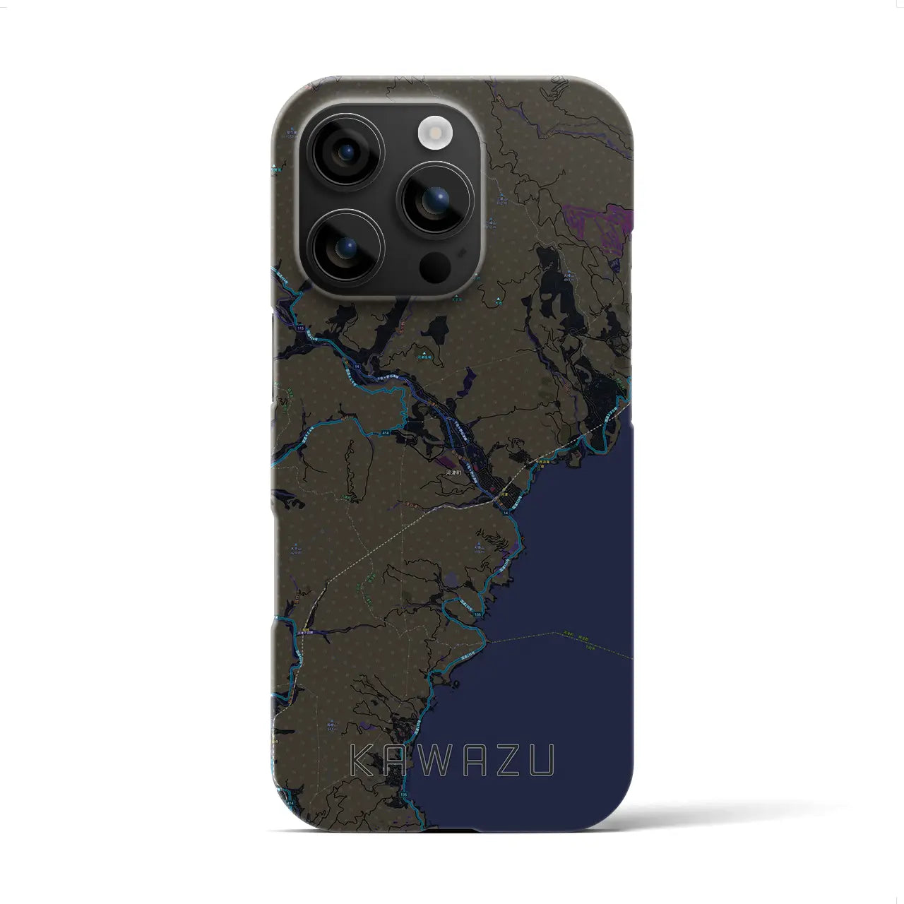 【河津(静岡県)】地図柄iPhoneケース(バックカバータイプ)