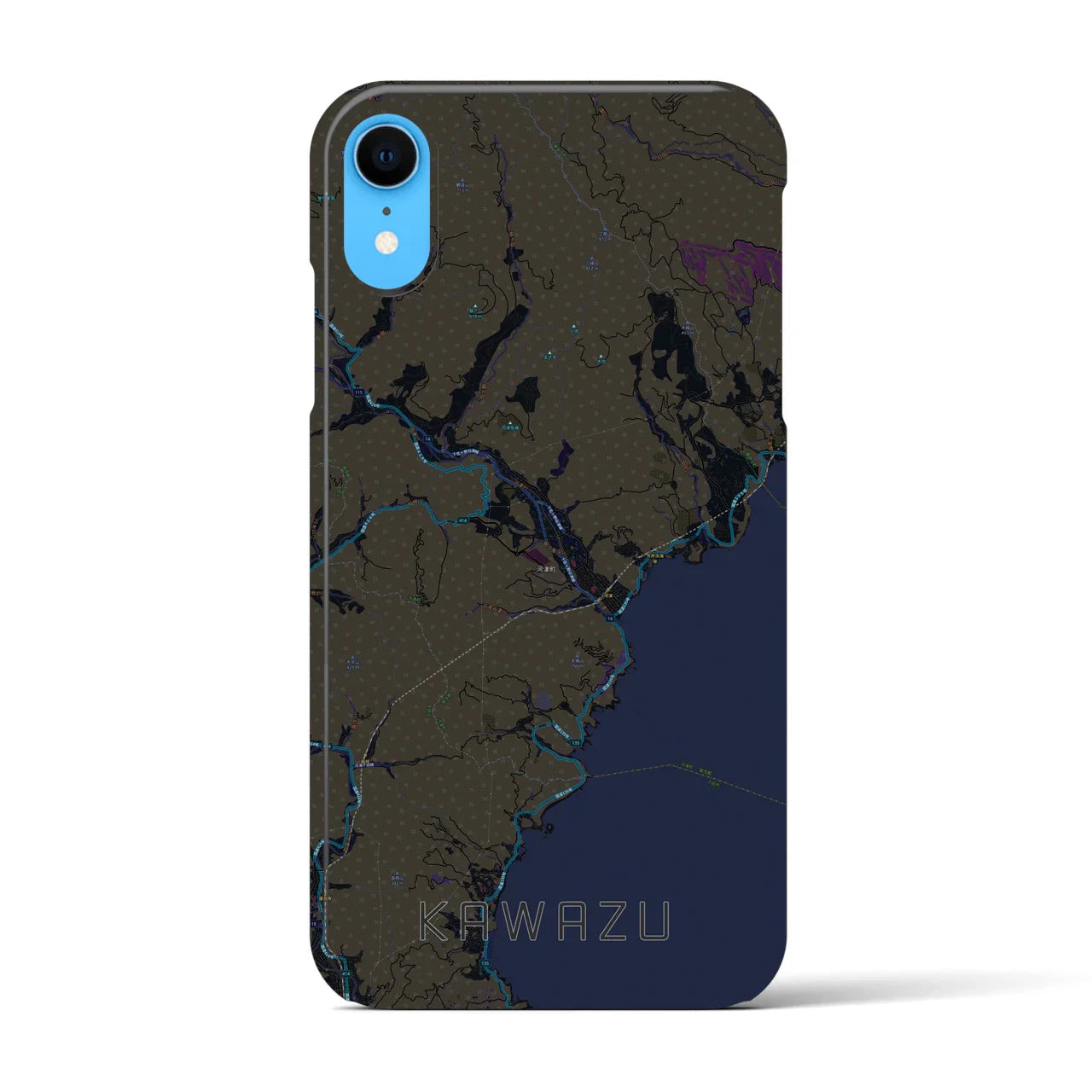 【河津(静岡県)】地図柄iPhoneケース(バックカバータイプ)