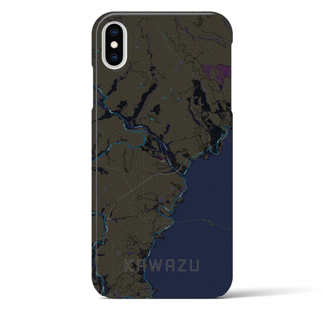 【河津(静岡県)】地図柄iPhoneケース(バックカバータイプ)