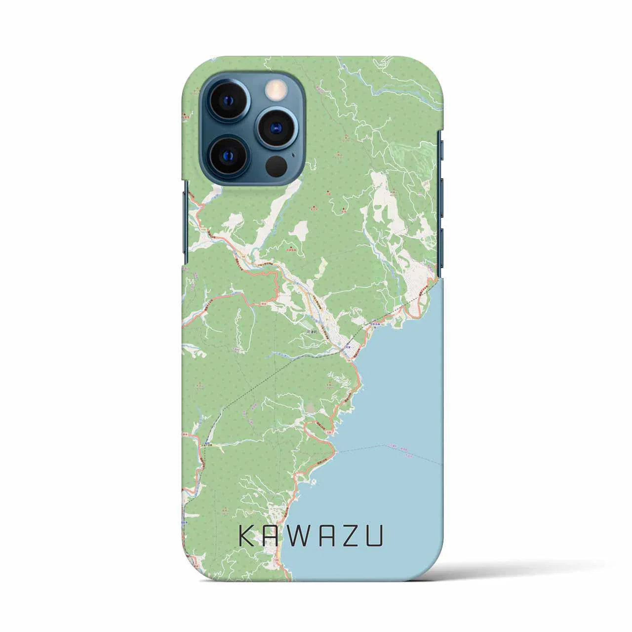 【河津(静岡県)】地図柄iPhoneケース(バックカバータイプ)