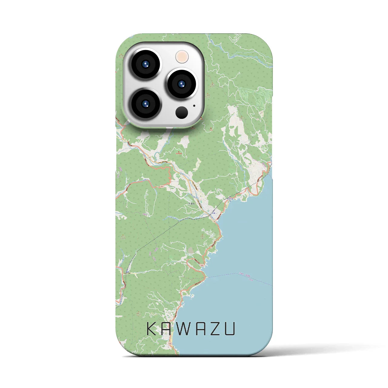 【河津(静岡県)】地図柄iPhoneケース(バックカバータイプ)