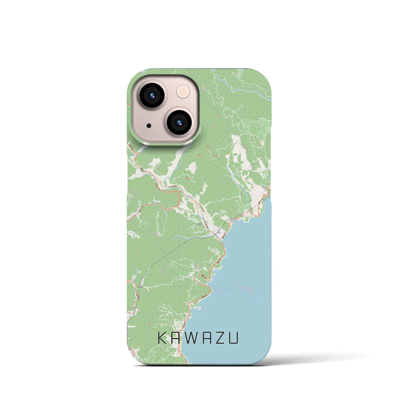 【河津(静岡県)】地図柄iPhoneケース(バックカバータイプ)