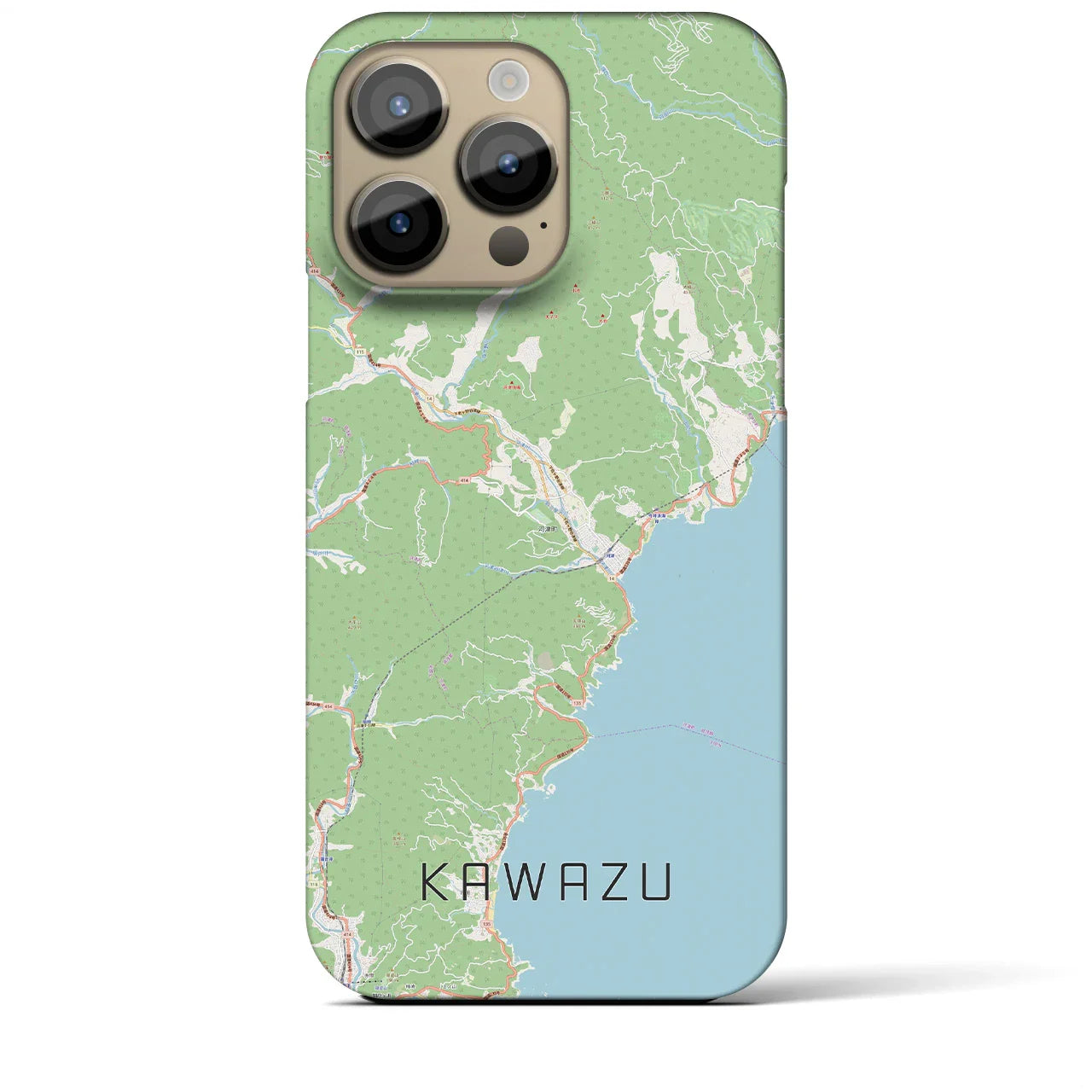 【河津(静岡県)】地図柄iPhoneケース(バックカバータイプ)
