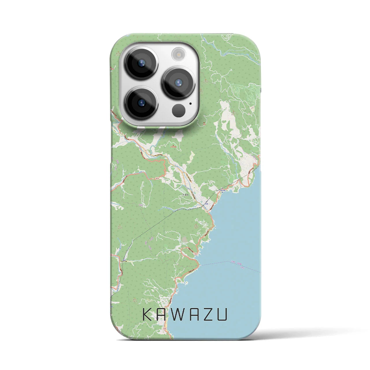 【河津(静岡県)】地図柄iPhoneケース(バックカバータイプ)