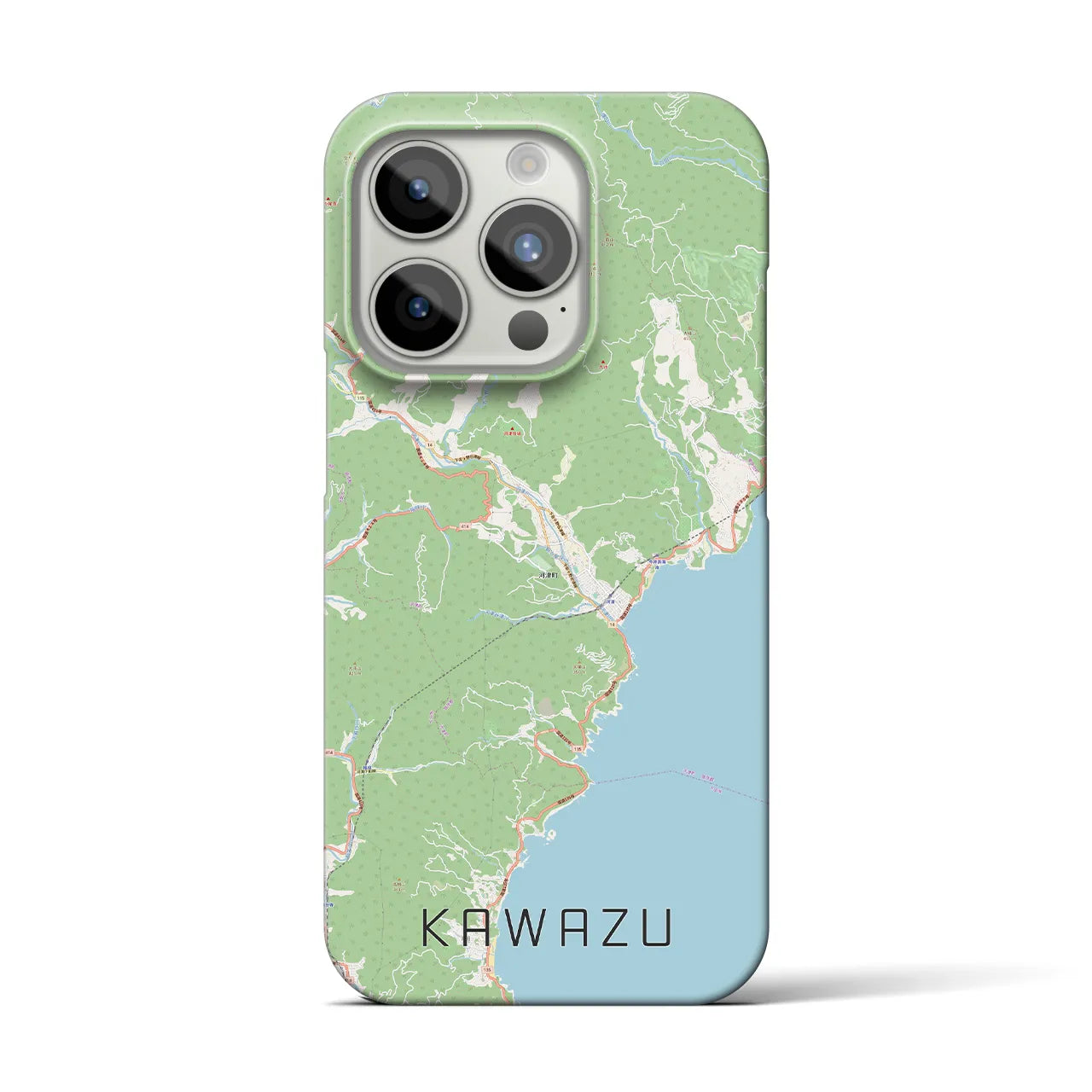 【河津(静岡県)】地図柄iPhoneケース(バックカバータイプ)