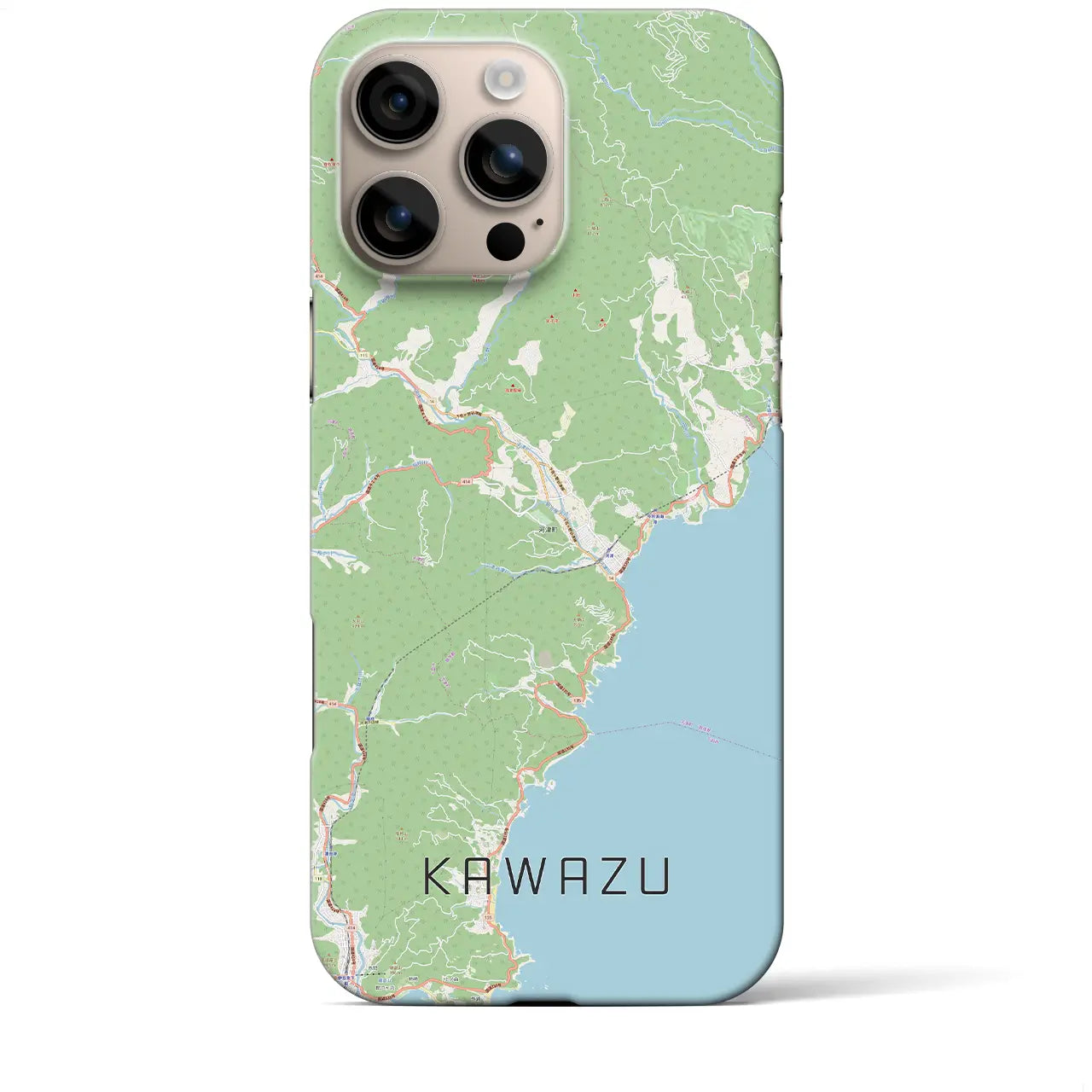 【河津(静岡県)】地図柄iPhoneケース(バックカバータイプ)