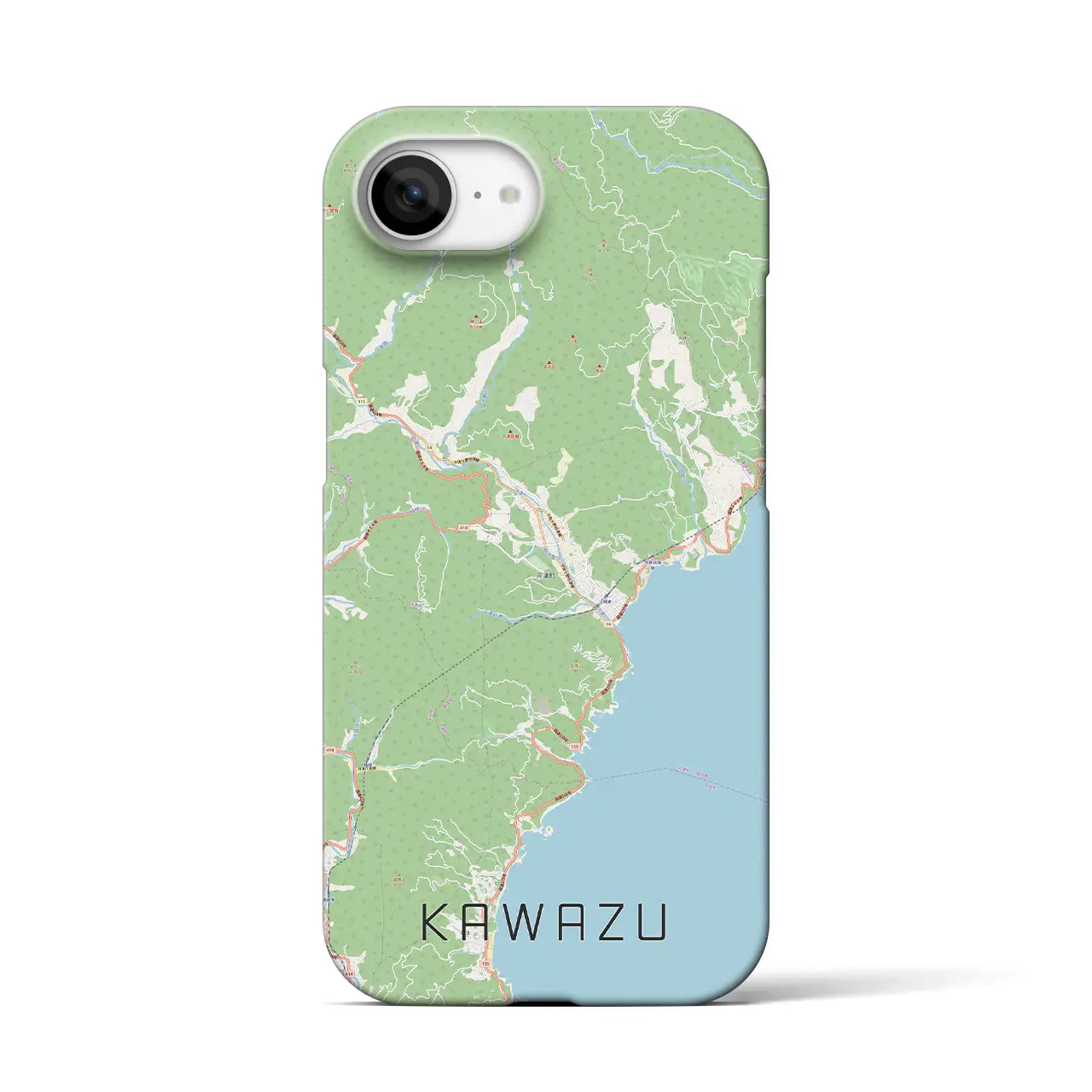 【河津(静岡県)】地図柄iPhoneケース(バックカバータイプ)