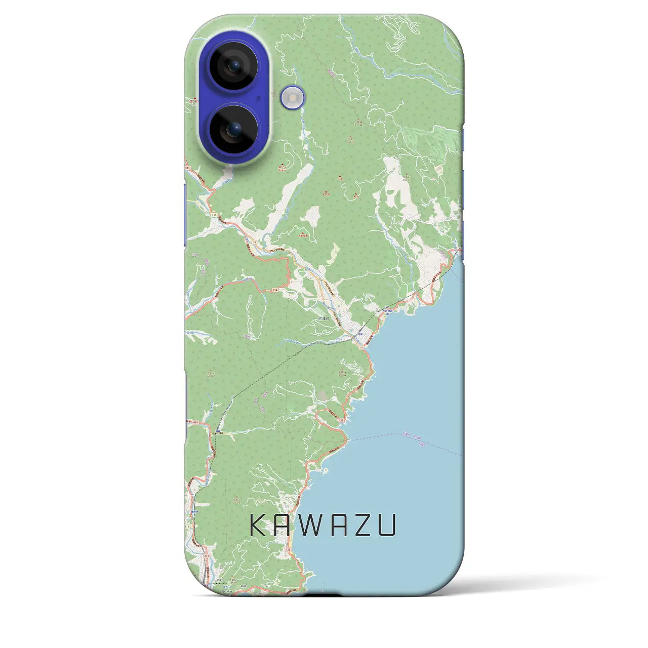 【河津(静岡県)】地図柄iPhoneケース(バックカバータイプ)ナチュラル・iPhone 16 Pro Max 用