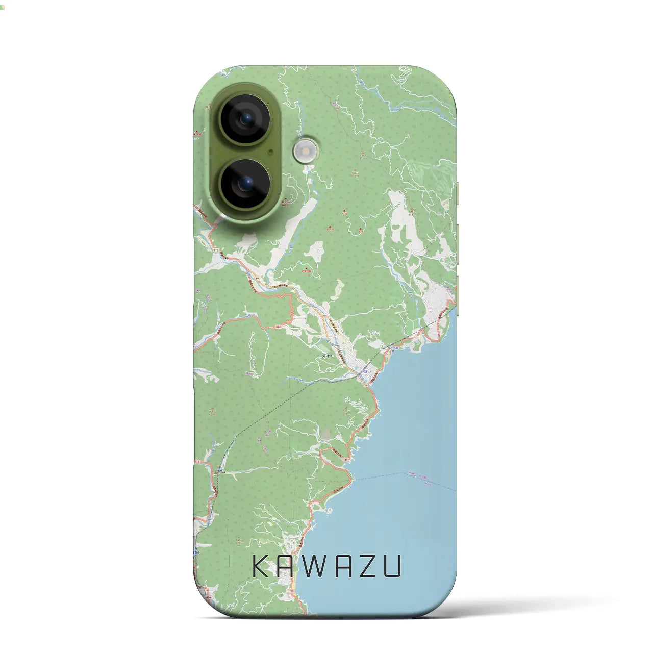 【河津(静岡県)】地図柄iPhoneケース(バックカバータイプ)