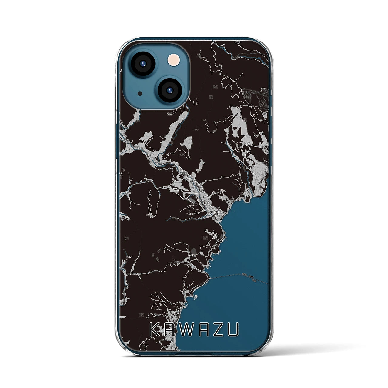 【河津(静岡県)】地図柄iPhoneケース(クリアタイプ)