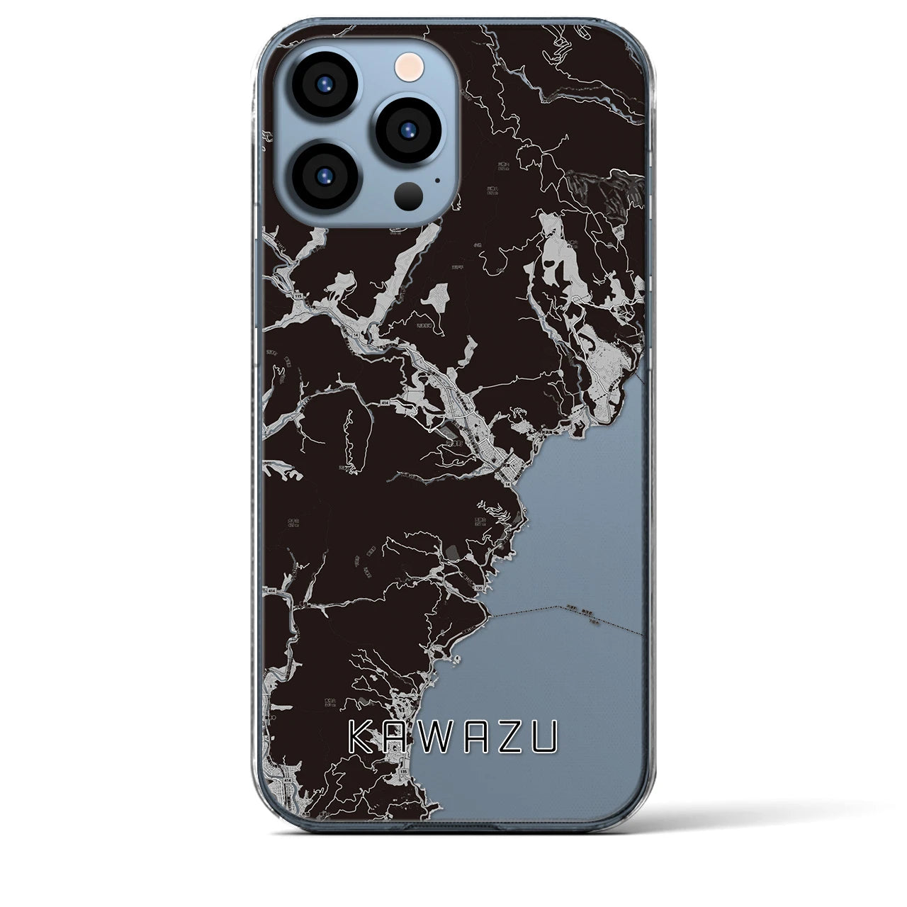 【河津(静岡県)】地図柄iPhoneケース(クリアタイプ)