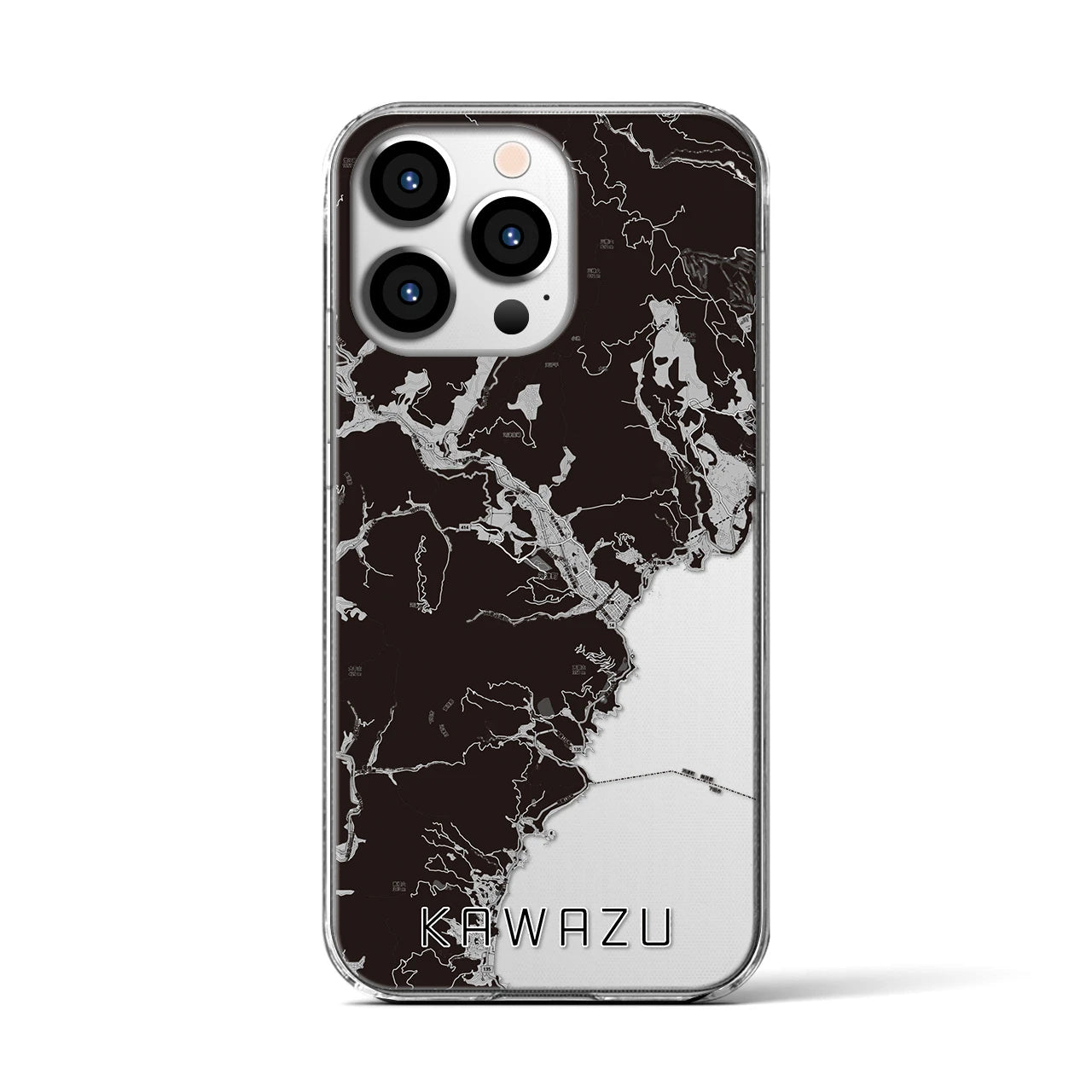 【河津(静岡県)】地図柄iPhoneケース(クリアタイプ)