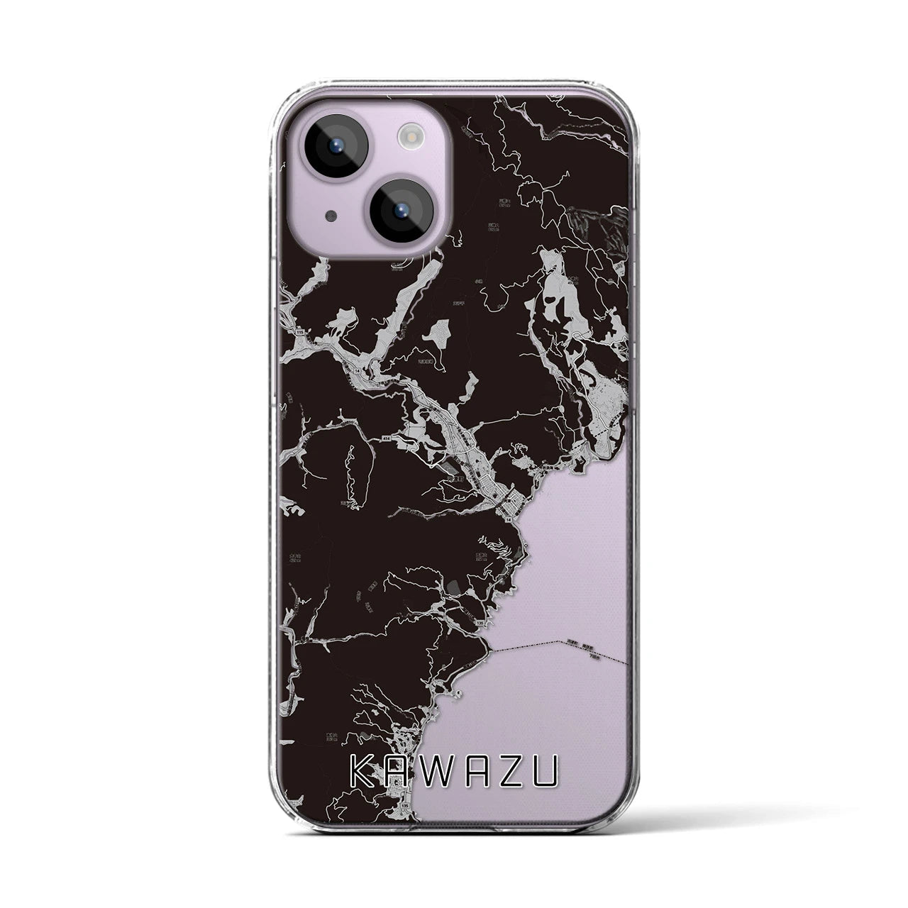 【河津(静岡県)】地図柄iPhoneケース(クリアタイプ)