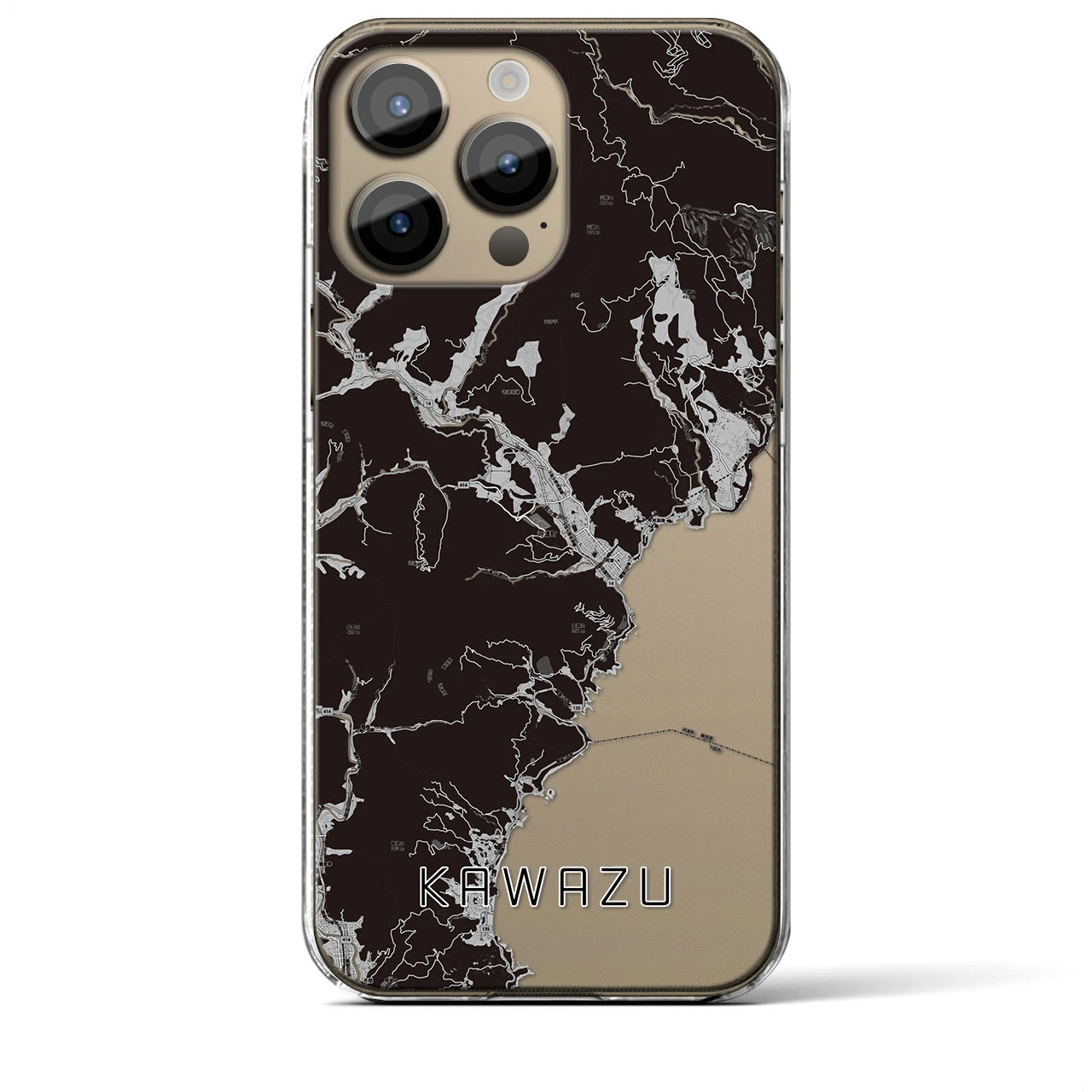 【河津(静岡県)】地図柄iPhoneケース(クリアタイプ)