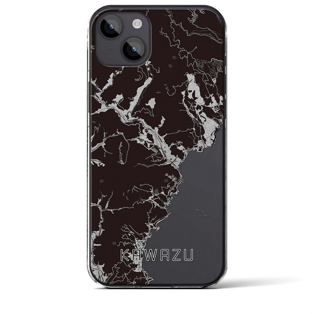 【河津(静岡県)】地図柄iPhoneケース(クリアタイプ)