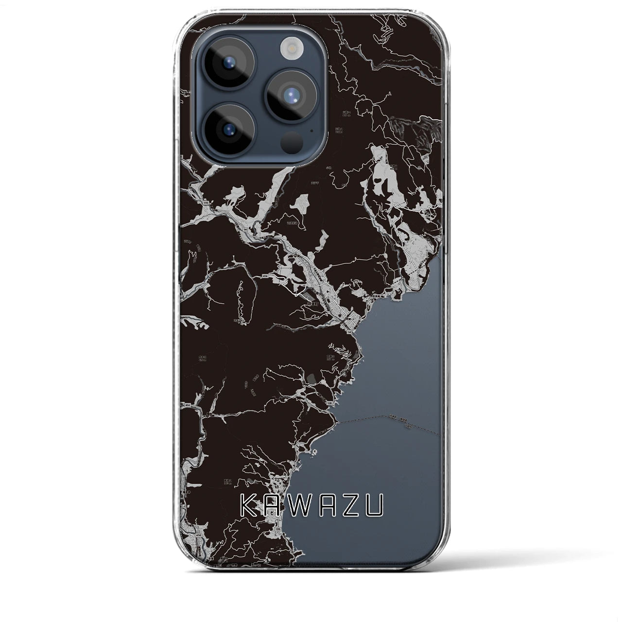 【河津(静岡県)】地図柄iPhoneケース(クリアタイプ)