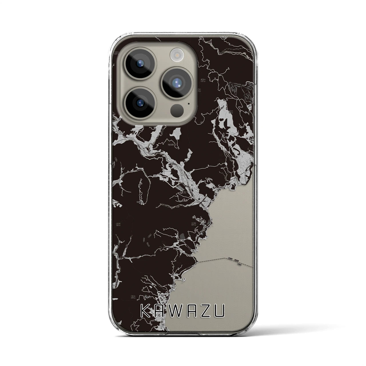 【河津(静岡県)】地図柄iPhoneケース(クリアタイプ)