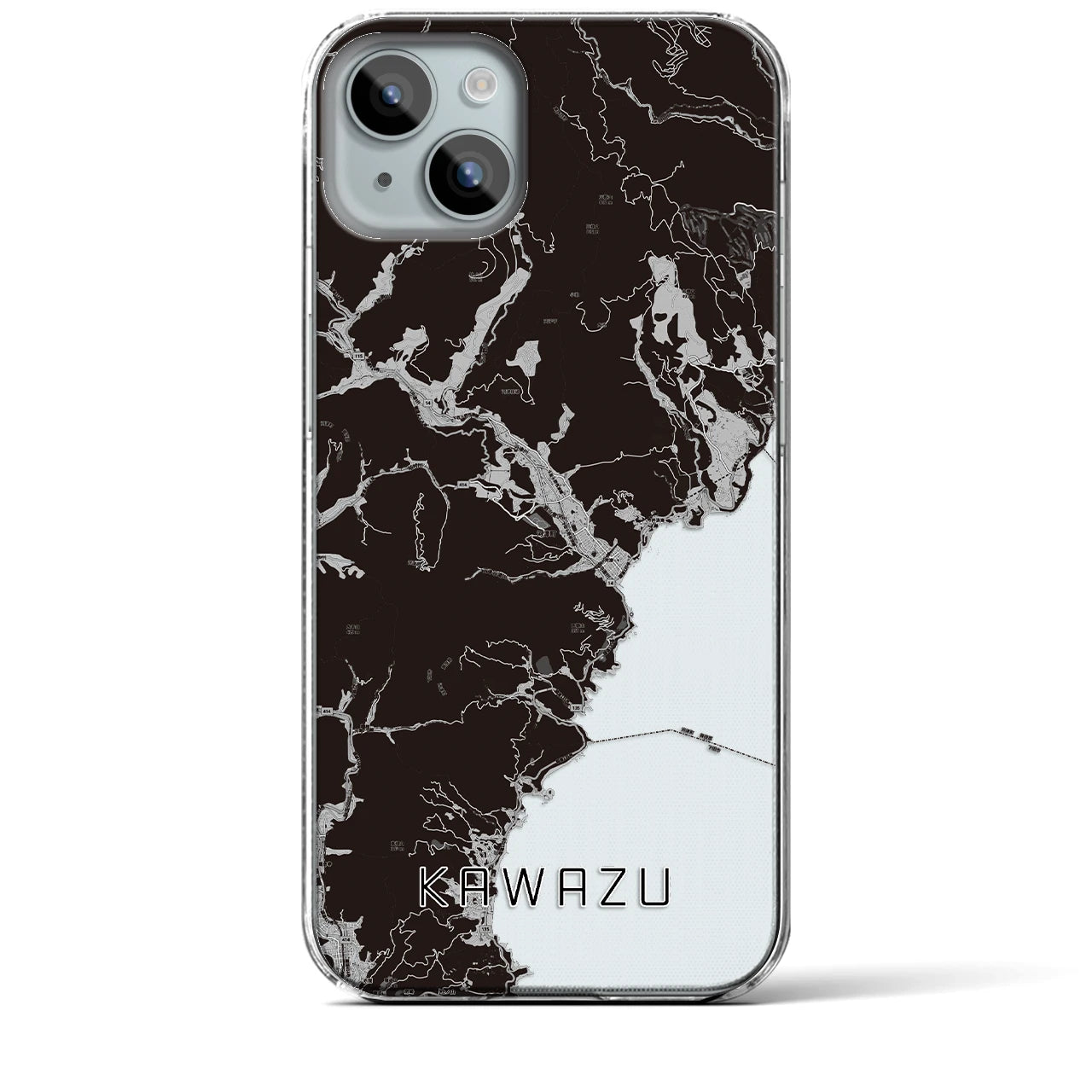 【河津(静岡県)】地図柄iPhoneケース(クリアタイプ)