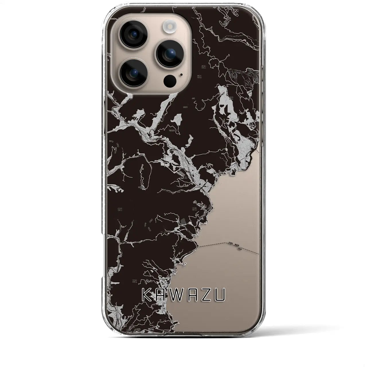 【河津(静岡県)】地図柄iPhoneケース(クリアタイプ)