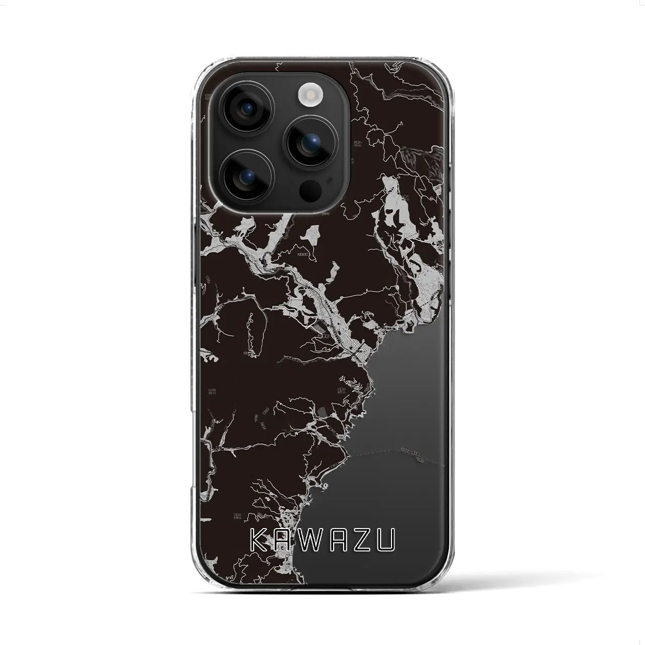 【河津(静岡県)】地図柄iPhoneケース(クリアタイプ)