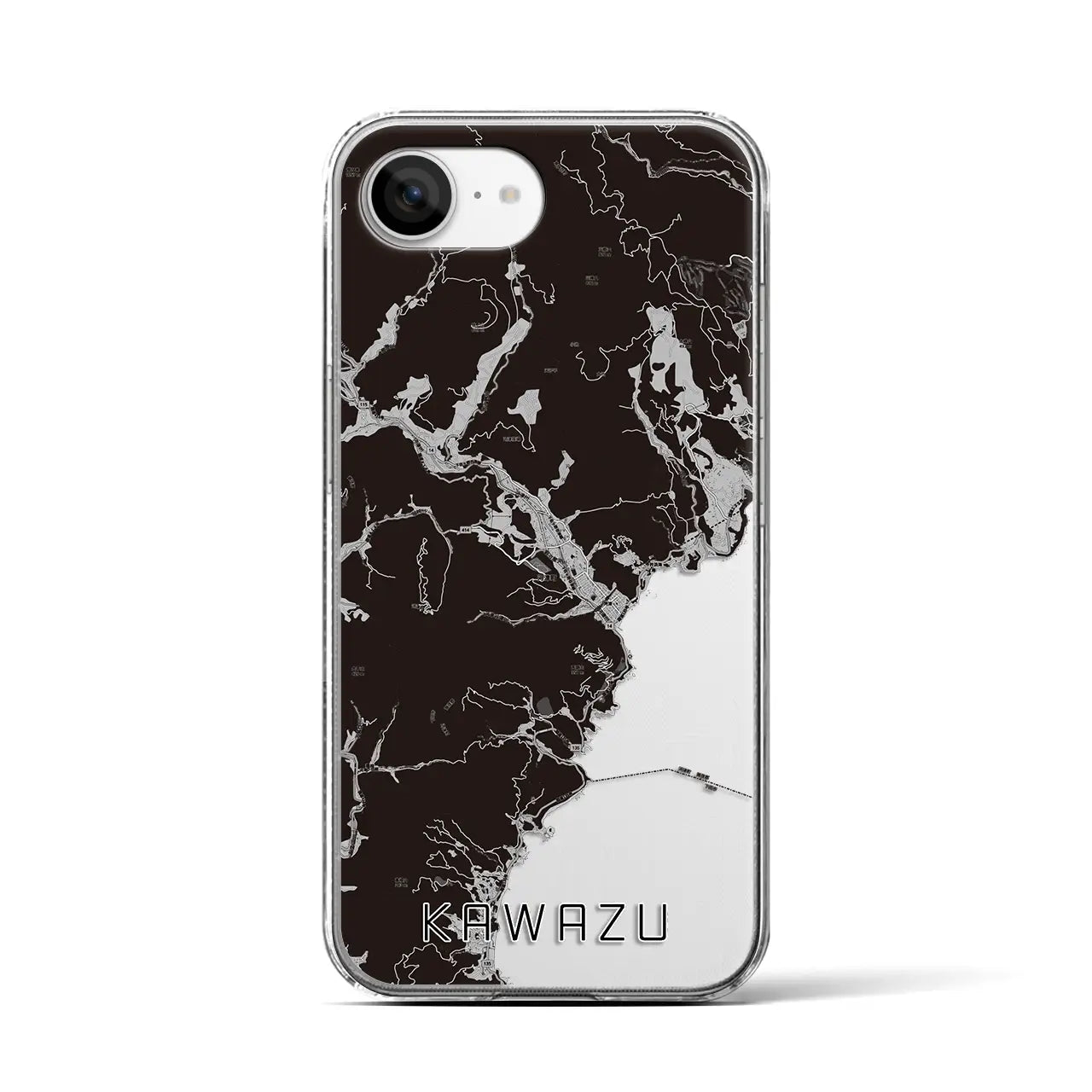 【河津(静岡県)】地図柄iPhoneケース(クリアタイプ)