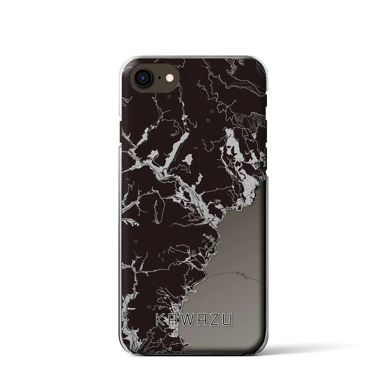 【河津(静岡県)】地図柄iPhoneケース(クリアタイプ)