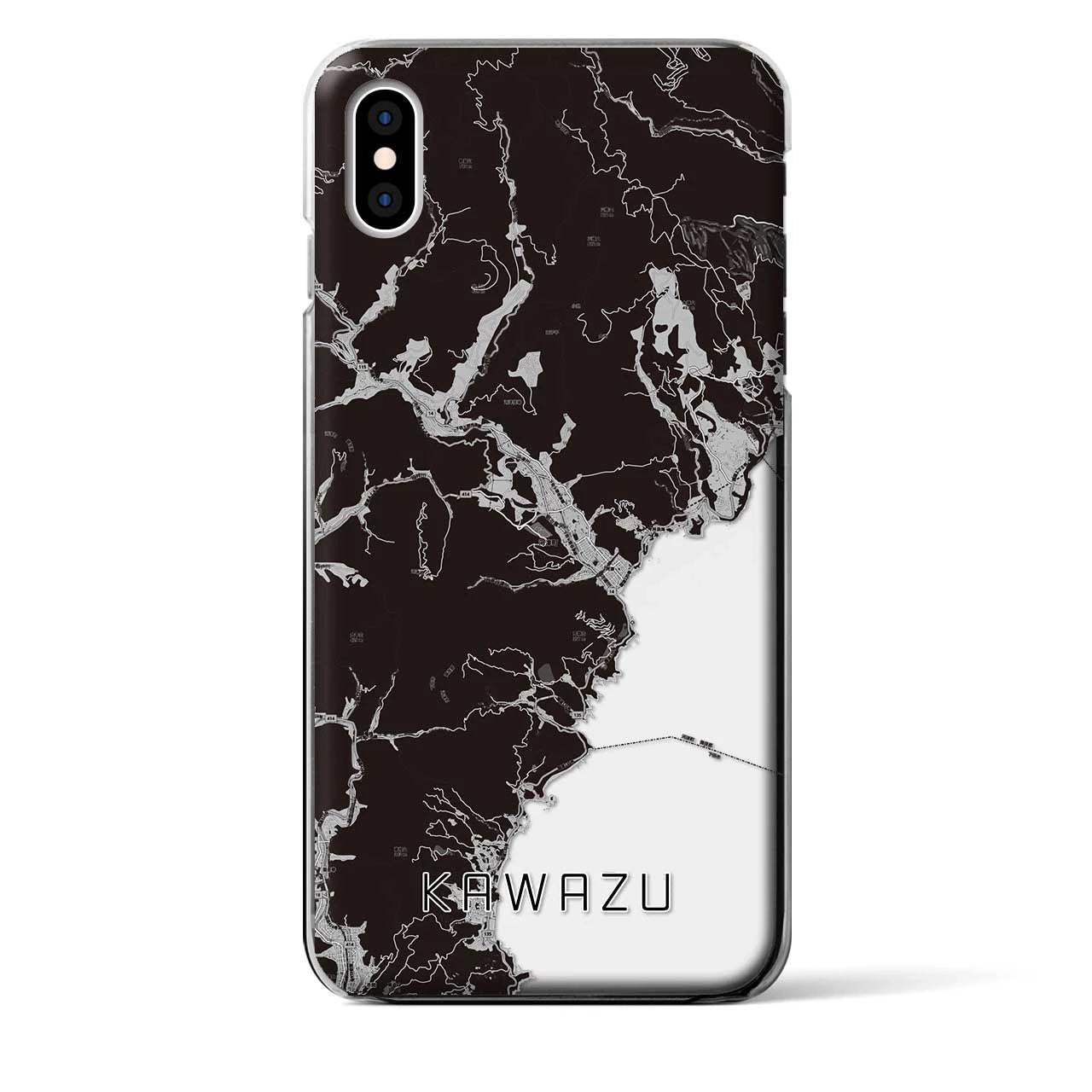 【河津(静岡県)】地図柄iPhoneケース(クリアタイプ)