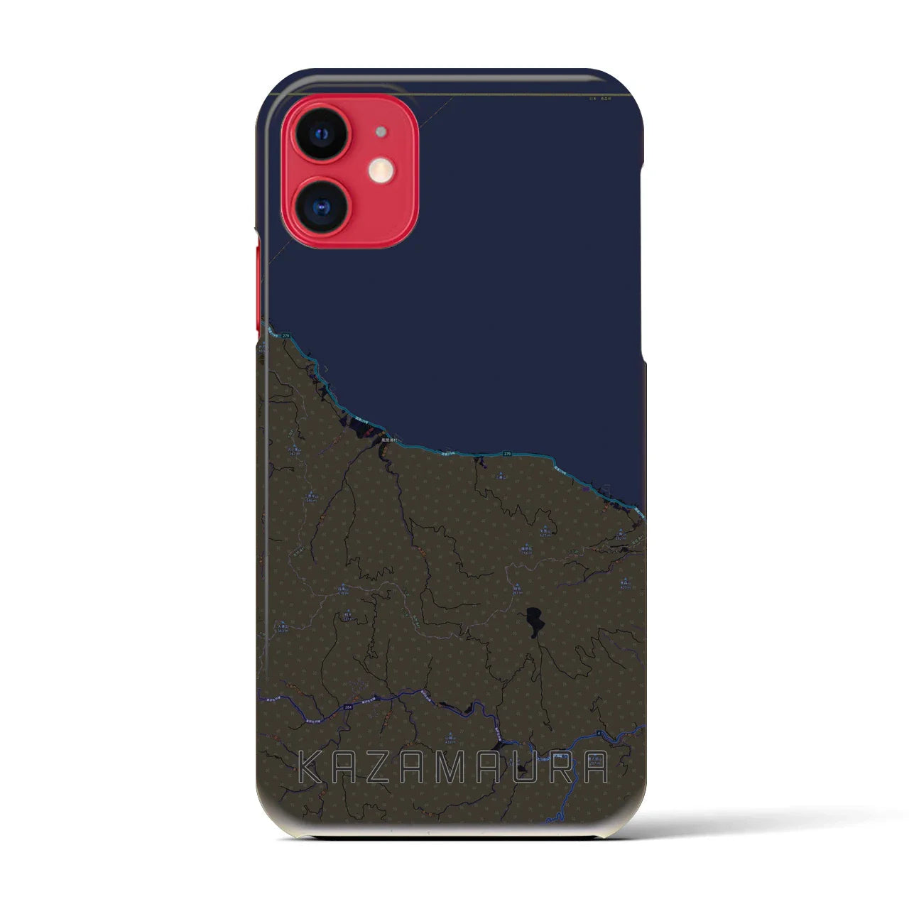 【風間浦(青森県)】地図柄iPhoneケース(バックカバータイプ)