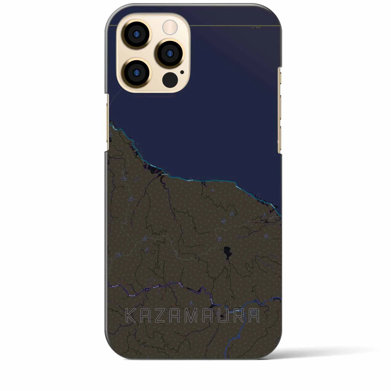 【風間浦(青森県)】地図柄iPhoneケース(バックカバータイプ)
