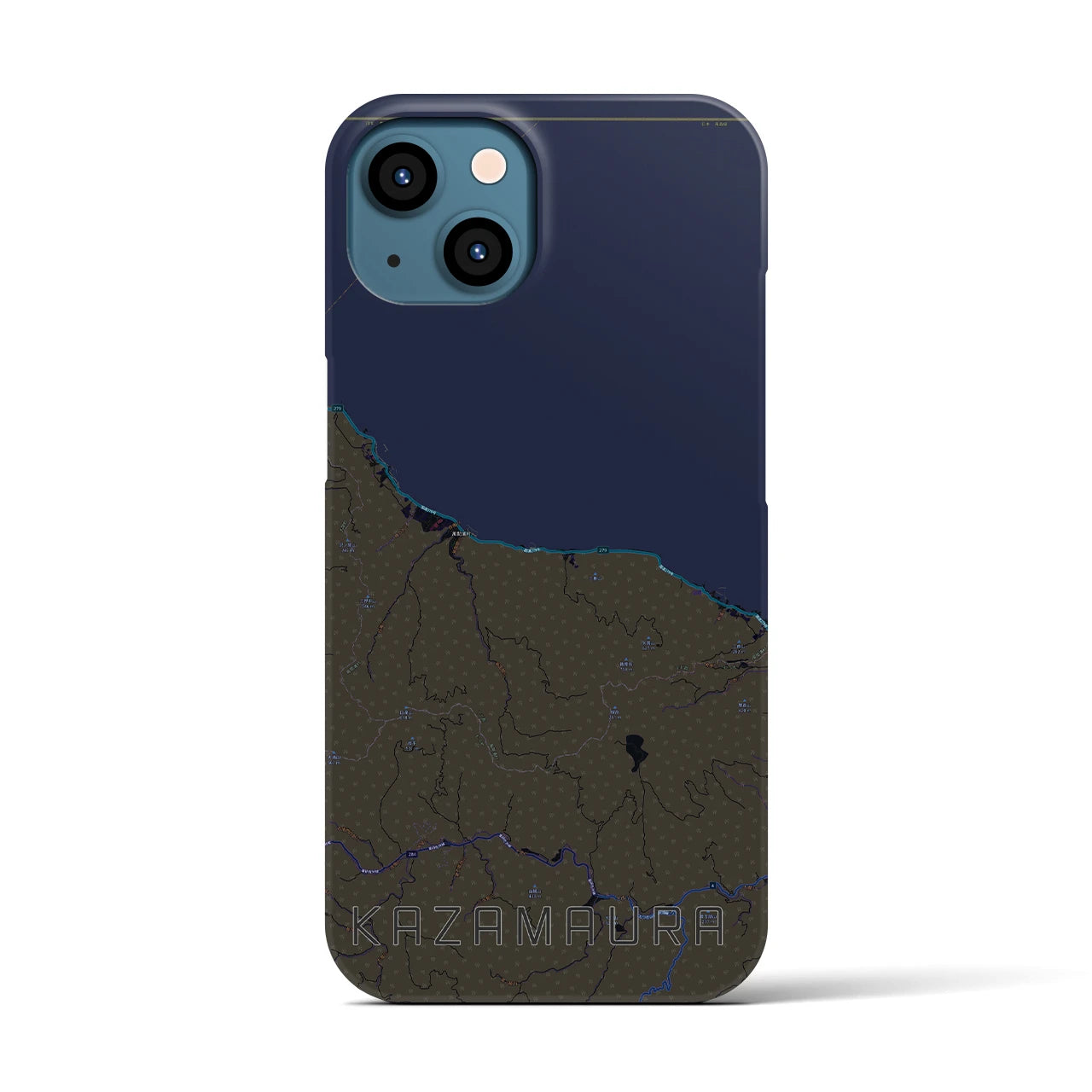 【風間浦(青森県)】地図柄iPhoneケース(バックカバータイプ)