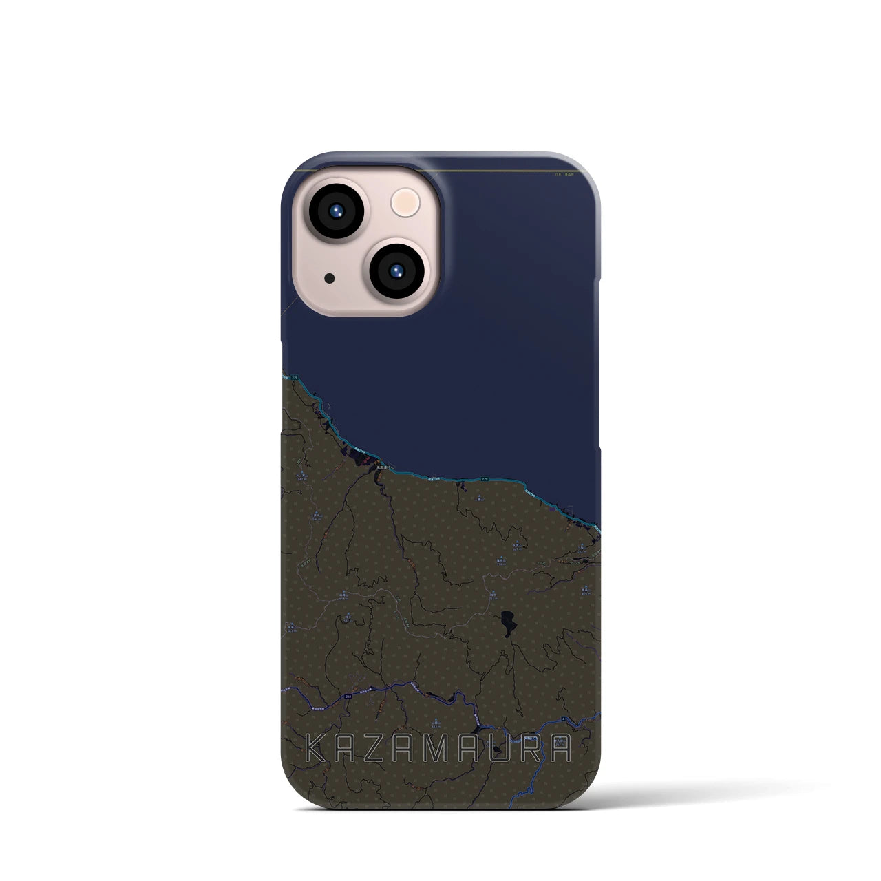 【風間浦(青森県)】地図柄iPhoneケース(バックカバータイプ)