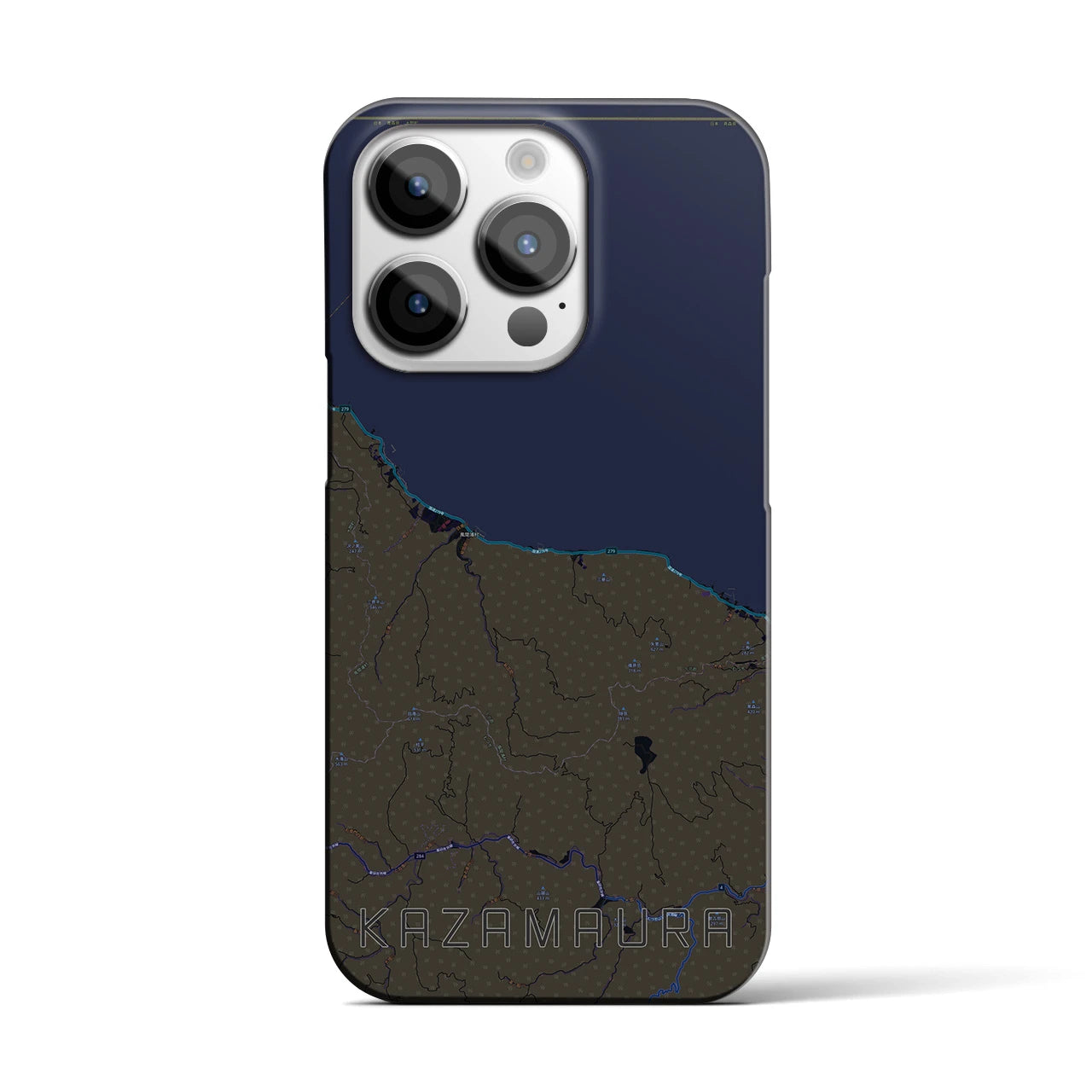 【風間浦(青森県)】地図柄iPhoneケース(バックカバータイプ)