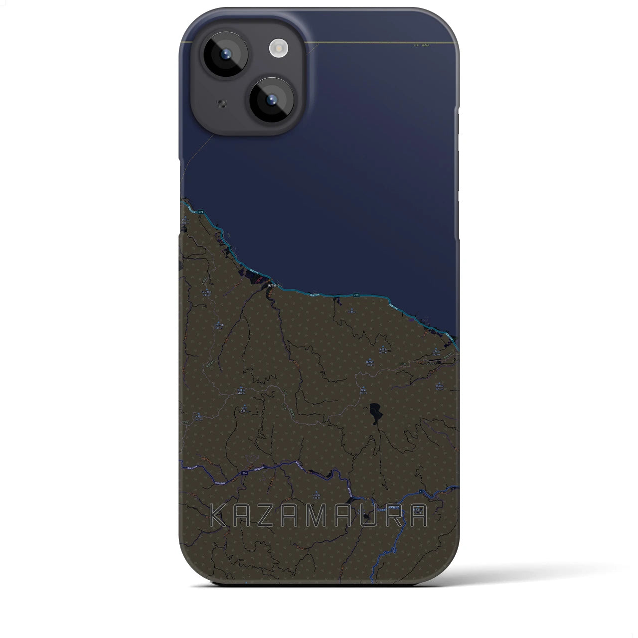 【風間浦(青森県)】地図柄iPhoneケース(バックカバータイプ)