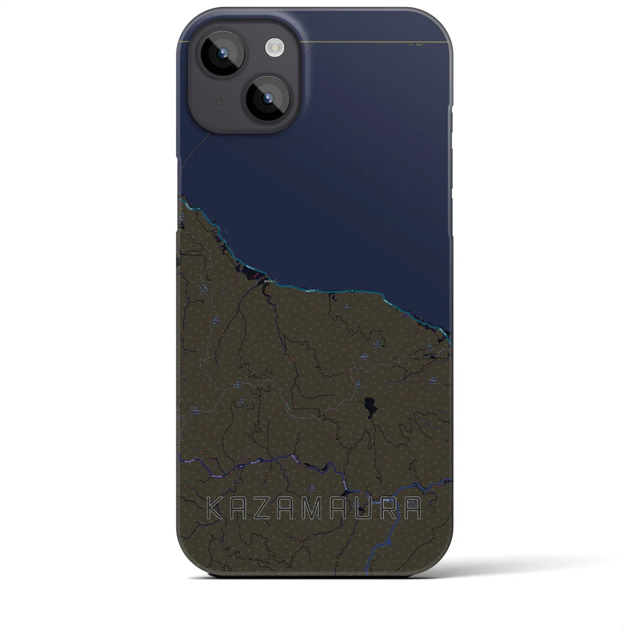 【風間浦(青森県)】地図柄iPhoneケース(バックカバータイプ)