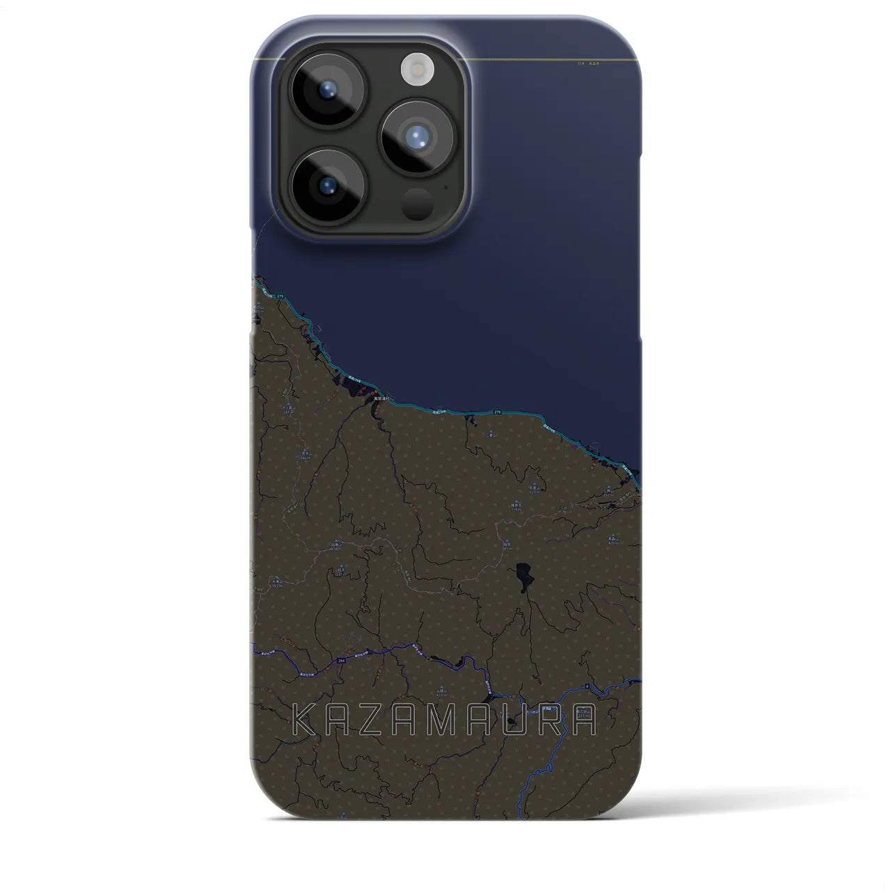 【風間浦(青森県)】地図柄iPhoneケース(バックカバータイプ)